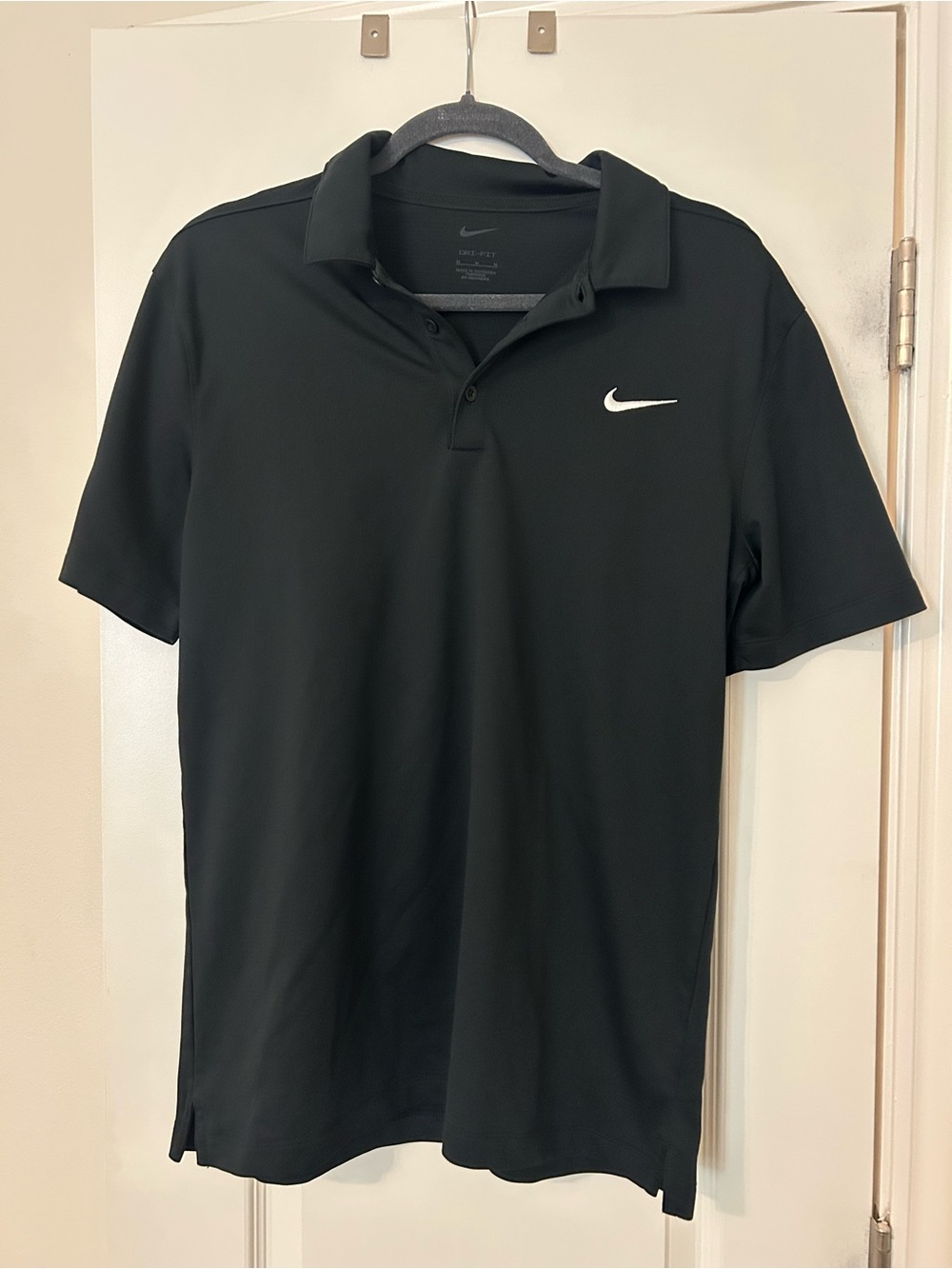 Nike Black Polo with White Swoosh